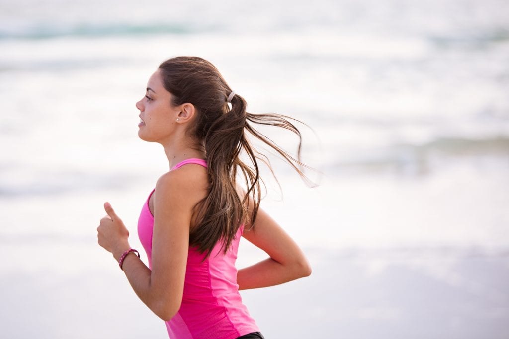 Female running
